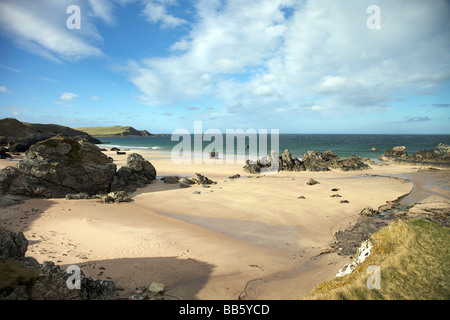Bella Baia Sango da Durness Sutherland Scozia Scotland Foto Stock