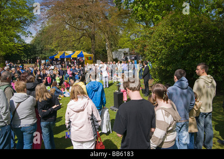 Grande a Falkirk teatro e musica evento Callendar Park Falkirk regione centrale della Scozia Maggio 2009 Foto Stock