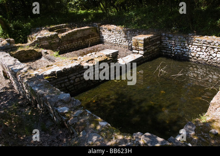 Bagni pubblici nell'antica città romana di Butrinto un Sito Patrimonio Mondiale dell'UNESCO all'interno di un parco nazionale nella Repubblica di Albania Foto Stock