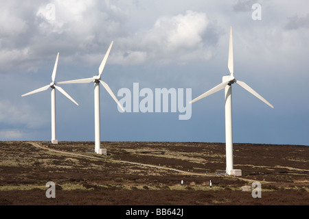 Le turbine eoliche a Ovenden Moor per centrali eoliche, Halifax, West Yorkshire Foto Stock