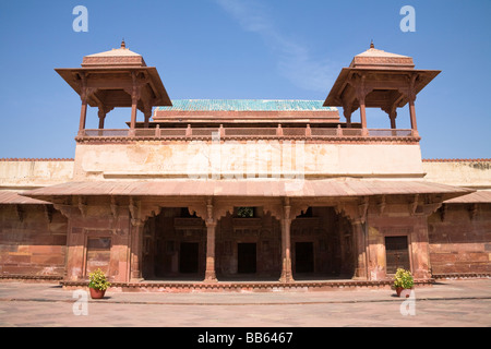 Jodha Bai Palace, Fatehpur Sikri, nei pressi di Agra, Uttar Pradesh, India Foto Stock