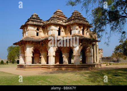 Hampi - Karnataka - Lotus Mahal, General-View. Foto Stock