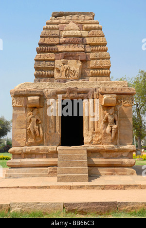 Pattadkal - Karnataka - Kadasiddeshwar tempio, VII secolo d.c. Vista da est. Foto Stock