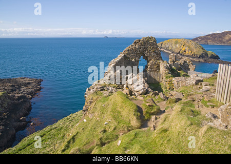 Il castello di Duntulm Trotternish Skye regione delle Highlands Scozzesi Aprile 2009 Foto Stock