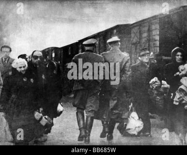 Nazismo / nazionalsocialismo, crimini, persecuzione degli ebrei, deportazione degli ebrei olandesi, circa 1943, Foto Stock
