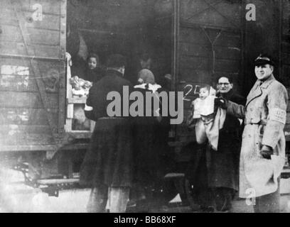 Nazismo / nazionalsocialismo, crimini, persecuzione degli ebrei, deportazione degli ebrei olandesi, circa 1943, Foto Stock