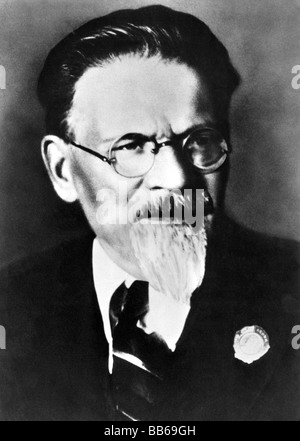 Kalinin, Mikhail Ivanovich, 19.11.1875 - 3.6.1946, politico sovietico, ritratto, Foto Stock