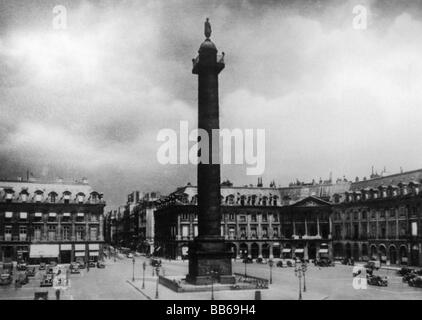 Geografia / viaggio, Francia, Parigi, piazze, Place Vendome, circa 1940s, Foto Stock