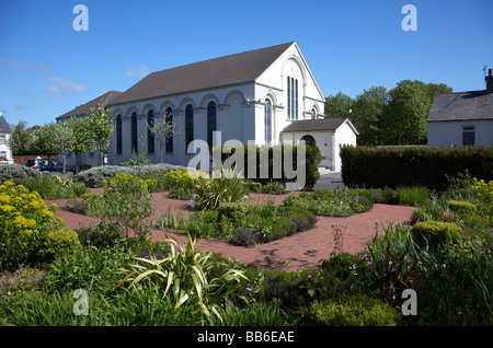La ricreazione di un nodo giacobino giardino nella motivazione della joymount chiesa presbiteriana carrickfergus County Antrim Foto Stock