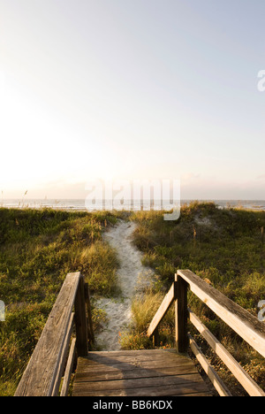 Passerella che conduce alla spiaggia Foto Stock