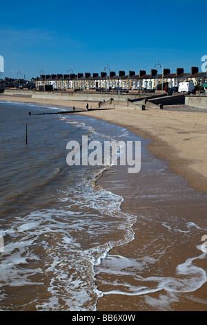 Spiaggia a Lowestoft, Suffolk, Inghilterra Foto Stock