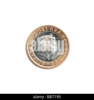 Due British pound coin Foto Stock