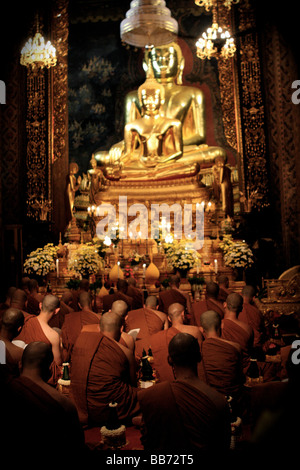 Giorno di buddha sul Wat Bowornniwet Foto Stock