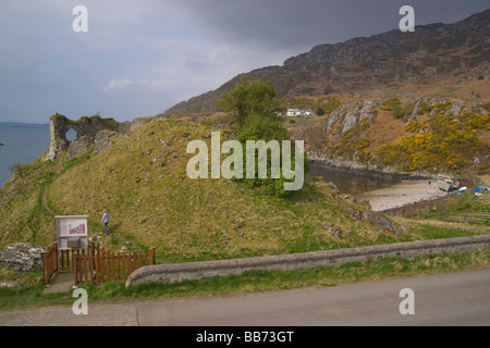 Strome Castle Loch Carron Highland Regione Scozia Aprile 2009 Foto Stock