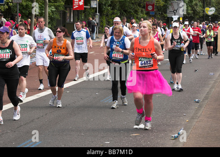 Costume runner nel 2009 alla maratona di Londra. Foto Stock