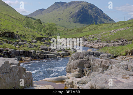 Fiume Etive Glen Etive regione delle Highlands Scozzesi Giugno 2008 Foto Stock