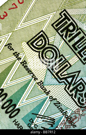 Disegno di legge dello Zimbabwe da dieci trilioni di dollari Foto Stock