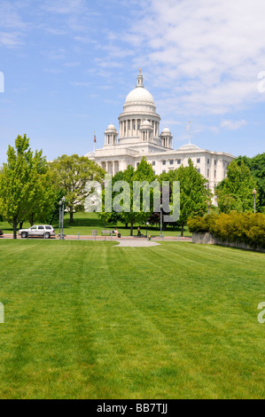 La Rhode Island State House nel centro di Providence in primavera Foto Stock