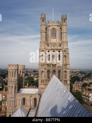 Cattedrale di Ely West Tower da ottagono Foto Stock