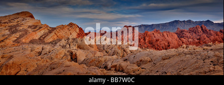 Vista panoramica della Valle del Fuoco vicino a Las Vegas in Nevada USA Foto Stock