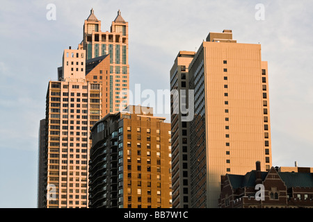 Nel tardo pomeriggio a Chicago IL Foto Stock