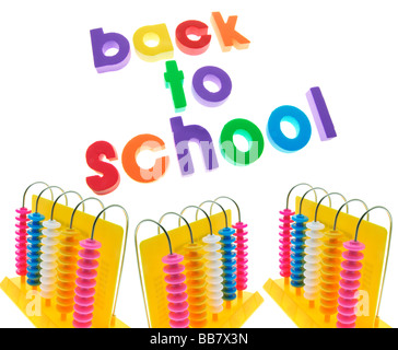Si torna a scuola e Toy Abacus Foto Stock