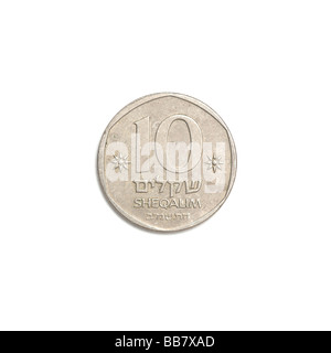 "Moneta israeliana - 10 Nuovo sheqel' Foto Stock