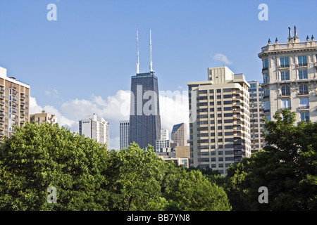 Hancock Building visto da vicino a nord ovest Foto Stock