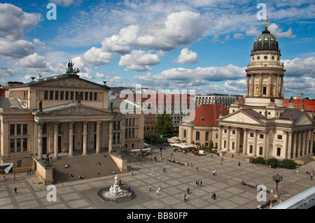 Vista sulla piazza Gendarmenmarkt, Berlino, Germania, Europa Foto Stock