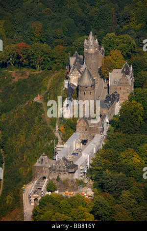 Foto aerea, Altena Castello, Fiume Lenne, Altena, Maerkischer Kreis, Sauerland, Renania settentrionale-Vestfalia, Germania, Europa Foto Stock