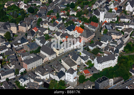 Foto aerea, Arnsberg Steinweg road, Alter Markt a Glockenturm belfry, Arnsberg, Sauerland, Hochsauerlandkreis Renania-W Foto Stock