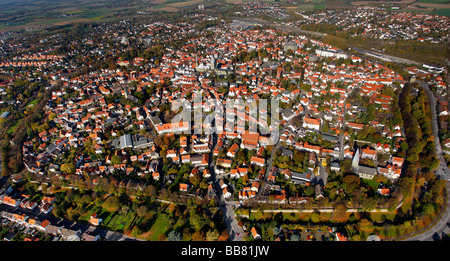 Foto aerea, anello di città, centro città, Soest, Kreis Soest, Soester Boerde, Sud Westfalia, Renania settentrionale-Vestfalia, Germania, UE Foto Stock