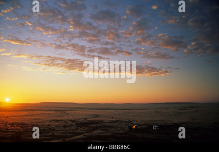 Tramonto, Kaokoveld, Namibia, Africa Foto Stock