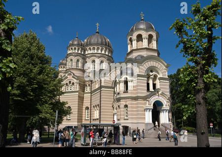 Russo-cattedrale ortodossa, Riga, Lettonia, Paesi Baltici Foto Stock