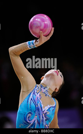 Irina RISENZON, Iryna RIZENSON RISENSON, Israele, il Grand Prix di Ginnastica ritmica, Parigi, Francia, Europa Foto Stock