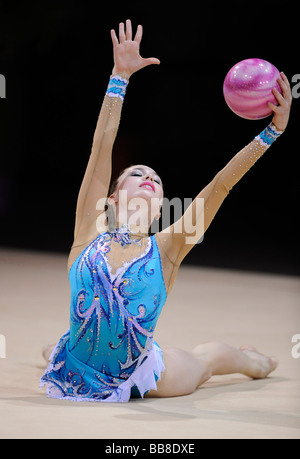 Irina RISENZON, Iryna RIZENSON RISENSON, Israele, il Grand Prix di Ginnastica ritmica, Parigi, Francia, Europa Foto Stock