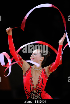 Irina RISENZON, Iryna RIZENSON RISENSON, Israele, il Grand Prix di Ginnastica ritmica, Parigi, Francia, Europa Foto Stock