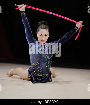 Irina RISENZON, Iryna RIZENSON RISENSON, Israele, il Grand Prix di Ginnastica ritmica, Parigi, Francia, Europa Foto Stock