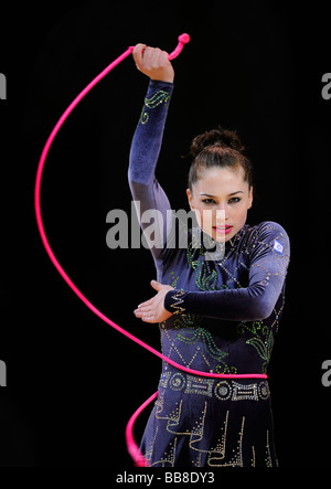 Irina RISENZON, Iryna RIZENSON RISENSON, Israele, il Grand Prix di Ginnastica ritmica, Parigi, Francia, Europa Foto Stock