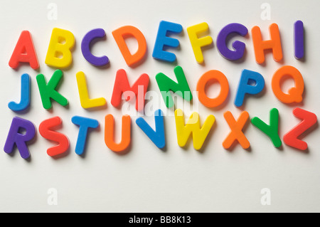 Caratteri alfabetici, lettere, multicolore Foto Stock