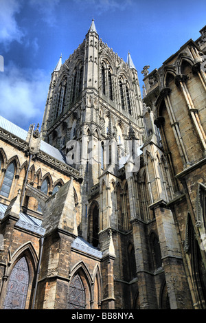 Cattedrale di Lincoln (in pieno la chiesa cattedrale della Beata Vergine Maria di Lincoln, o talvolta la Cattedrale di Santa Maria è un h Foto Stock