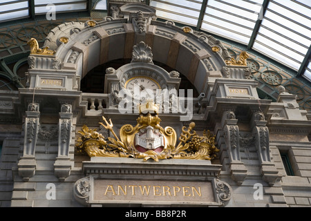 Antwerpen-Centraal, Anversa stazione ferroviaria centrale, Belgio Foto Stock