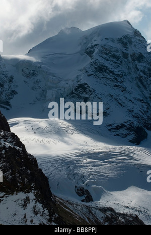 Vertice del Piz Palue, 3900 m sopra il livello del mare, gruppo del Bernina, Grison Alpi del Cantone dei Grigioni, Svizzera, Europa Foto Stock