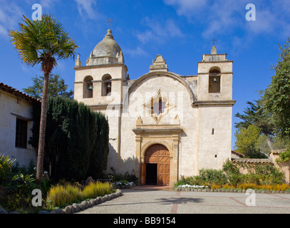 La Contea di Monterey, CA: Torre del Carmel Mission Basilica 1797 Foto Stock