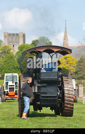 Frontiere trattore Vintage Show 2009 Unione Showground Kelso in Scozia il vapore di alimentazione del motore di trazione Foto Stock