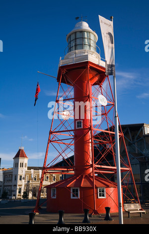 Il restaurato a sud Nettuno Island Lighthouse presso la Queen's Wharf, Port Adelaide. Adelaide, South Australia, Australia Foto Stock