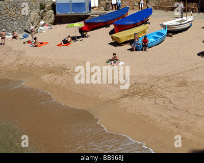 Una piccola baia a nord di Lloret de mar,Spagna. Foto Stock