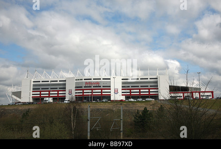 L'ex Britannia Stadium, casa di Stoke City Calcio Club Foto Stock