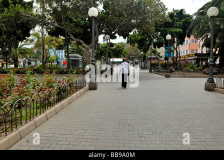 Una bella vista al Parque de Santa Catalina, il Santa Catalina Park. Las Palmas de Gran Canaria, Isole Canarie, Spagna, Europa. Foto Stock