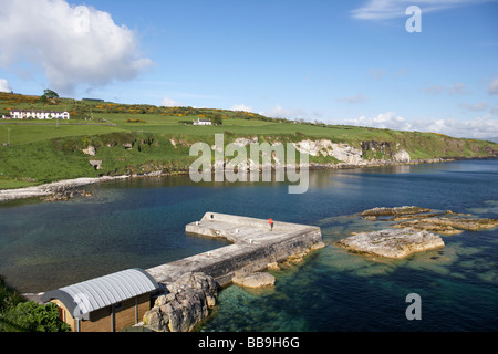 Portmuck harbour islandmagee County Antrim Irlanda del Nord Regno Unito Foto Stock